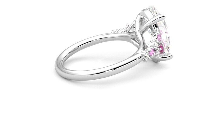 Taylor & Hart Marula Oval Engagement Ring 360 degree image 11