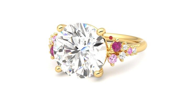 Taylor & Hart Marula Round Engagement Ring 360 degree image 26