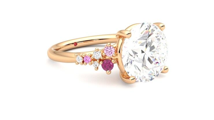 Taylor & Hart Marula Round Engagement Ring 360 degree image 6