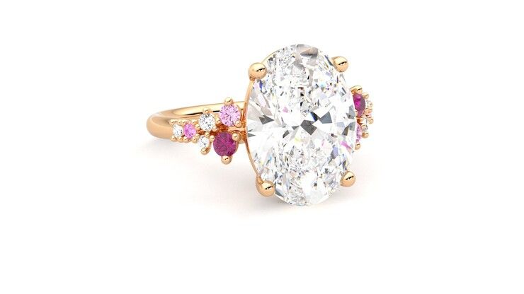 Taylor & Hart Marula Oval Engagement Ring 360 degree image 4
