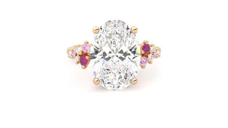 Taylor & Hart Marula Oval Engagement Ring 360 degree image 1
