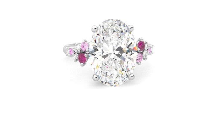 Taylor & Hart Marula Oval Engagement Ring 360 degree image 2