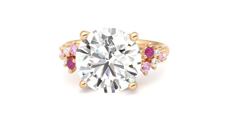 Taylor & Hart Marula Round Engagement Ring 360 degree image 28