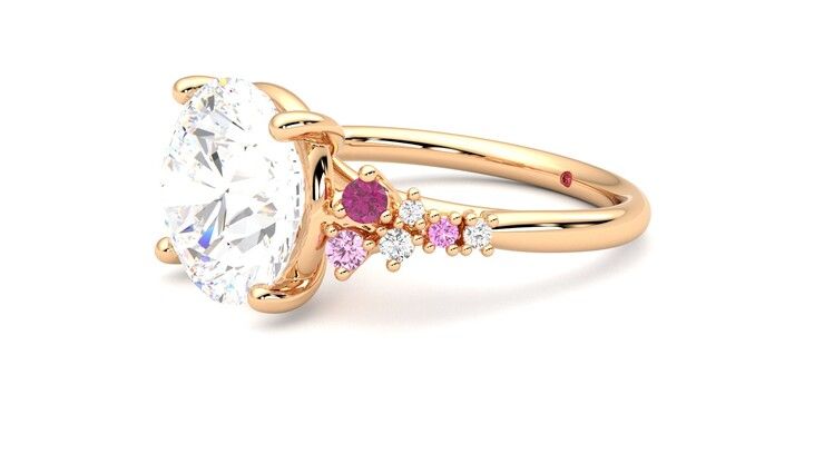 Taylor & Hart Marula Round Engagement Ring 360 degree image 23