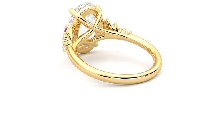 Taylor & Hart Marula Oval Engagement Ring 360 degree image 17