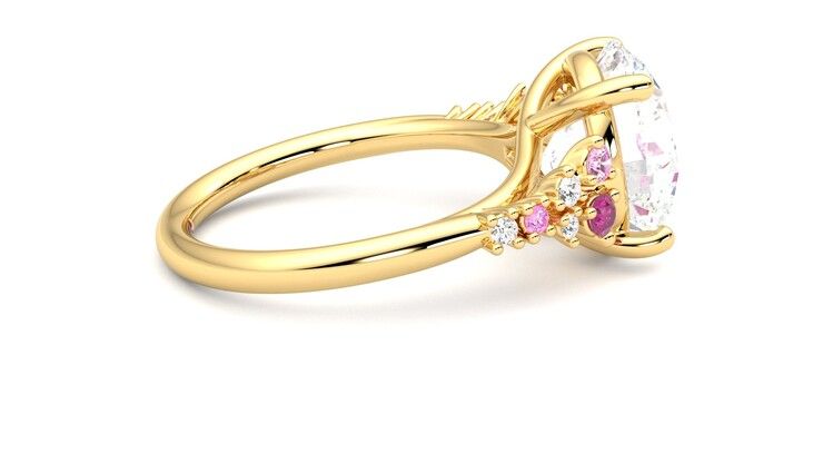 Taylor & Hart Marula Round Engagement Ring 360 degree image 10