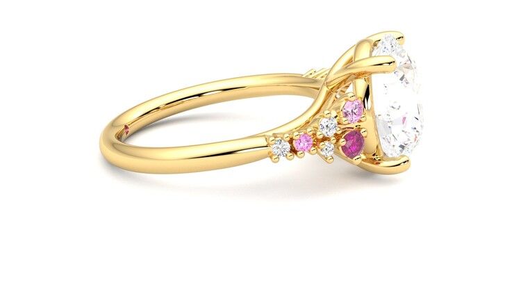 Taylor & Hart Marula Round Engagement Ring 360 degree image 9