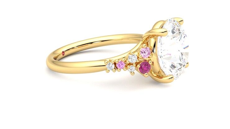 Taylor & Hart Marula Round Engagement Ring 360 degree image 8
