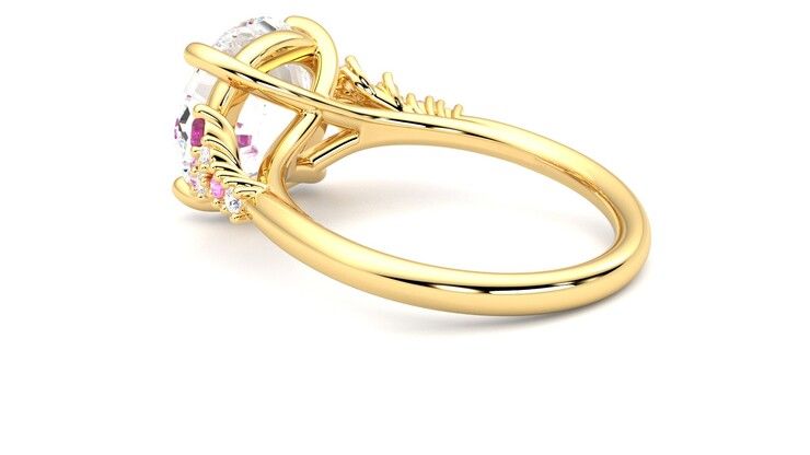 Taylor & Hart Marula Round Engagement Ring 360 degree image 18