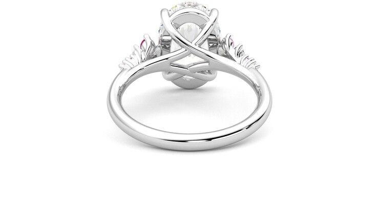 Taylor & Hart Marula Oval Engagement Ring 360 degree image 15