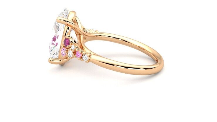 Taylor & Hart Marula Oval Engagement Ring 360 degree image 20