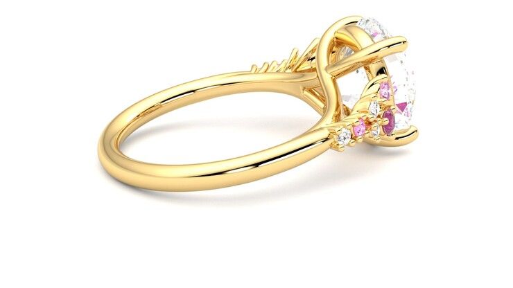 Taylor & Hart Marula Round Engagement Ring 360 degree image 11