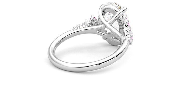 Taylor & Hart Marula Oval Engagement Ring 360 degree image 13