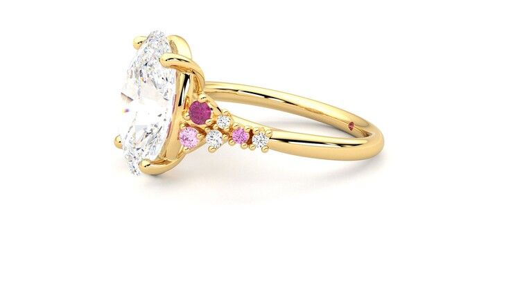 Taylor & Hart Marula Oval Engagement Ring 360 degree image 22