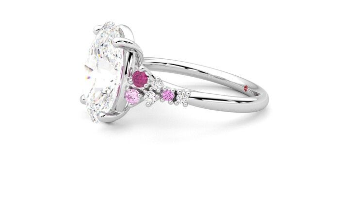 Taylor & Hart Marula Oval Engagement Ring 360 degree image 22