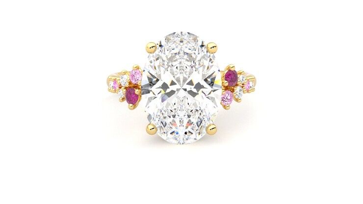 Taylor & Hart Marula Oval Engagement Ring 360 degree image 0
