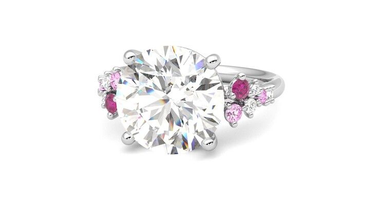 Taylor & Hart Marula Round Engagement Ring 360 degree image 27