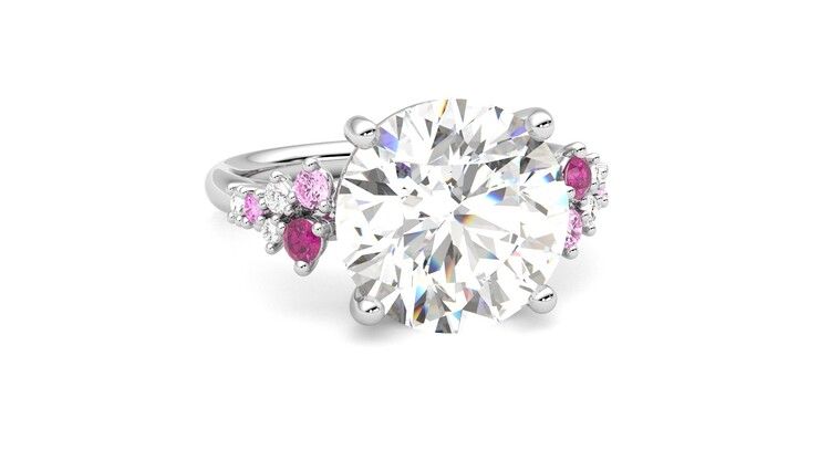 Taylor & Hart Marula Round Engagement Ring 360 degree image 3