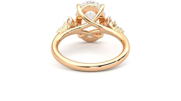 Taylor & Hart Marula Oval Engagement Ring 360 degree image 15