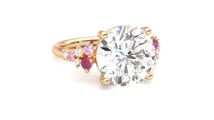 Taylor & Hart Marula Round Engagement Ring 360 degree image 4