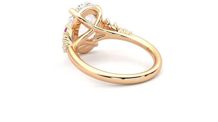 Taylor & Hart Marula Oval Engagement Ring 360 degree image 17
