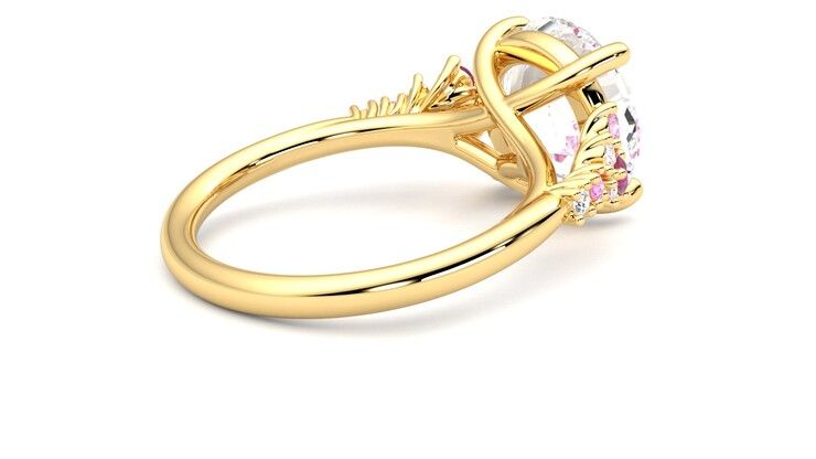 Taylor & Hart Marula Round Engagement Ring 360 degree image 12