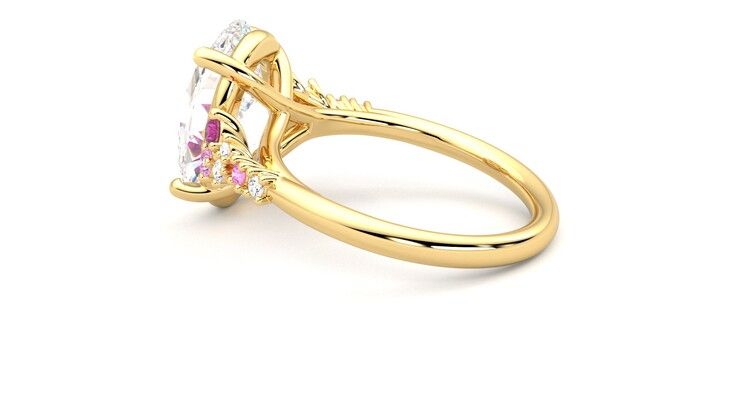 Taylor & Hart Marula Oval Engagement Ring 360 degree image 19