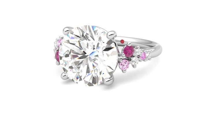 Taylor & Hart Marula Round Engagement Ring 360 degree image 26