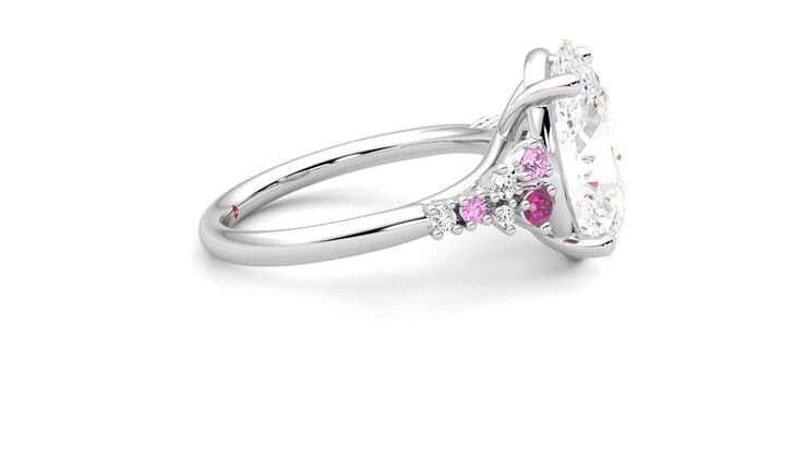 Taylor & Hart Marula Oval Engagement Ring 360 degree image 9