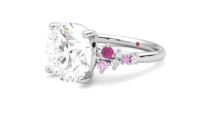 Taylor & Hart Marula Round Engagement Ring 360 degree image 24