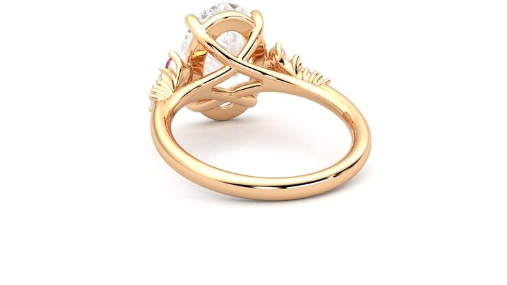 Taylor & Hart Marula Oval Engagement Ring 360 degree image 16