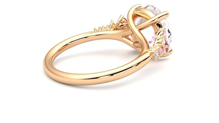 Taylor & Hart Marula Round Engagement Ring 360 degree image 12