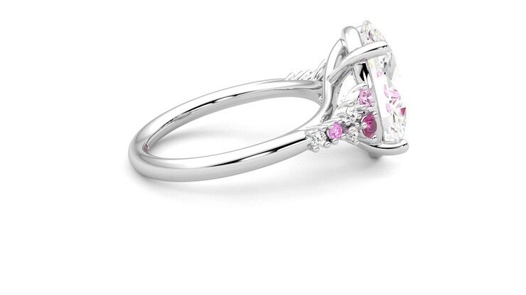 Taylor & Hart Marula Oval Engagement Ring 360 degree image 10