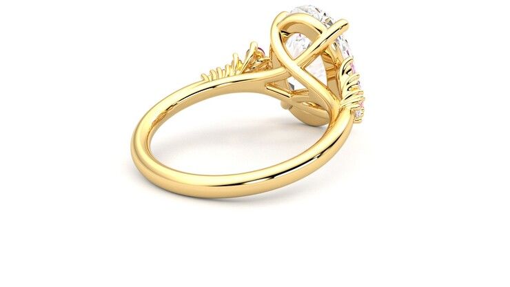 Taylor & Hart Marula Oval Engagement Ring 360 degree image 13