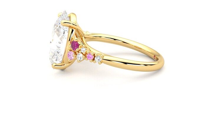 Taylor & Hart Marula Oval Engagement Ring 360 degree image 21