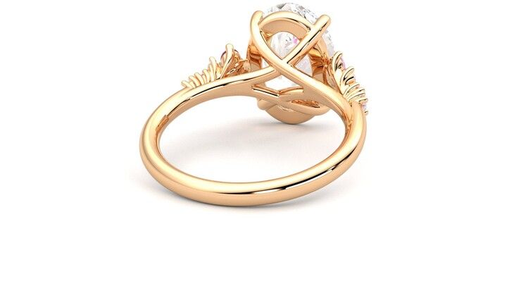 Taylor & Hart Marula Oval Engagement Ring 360 degree image 14