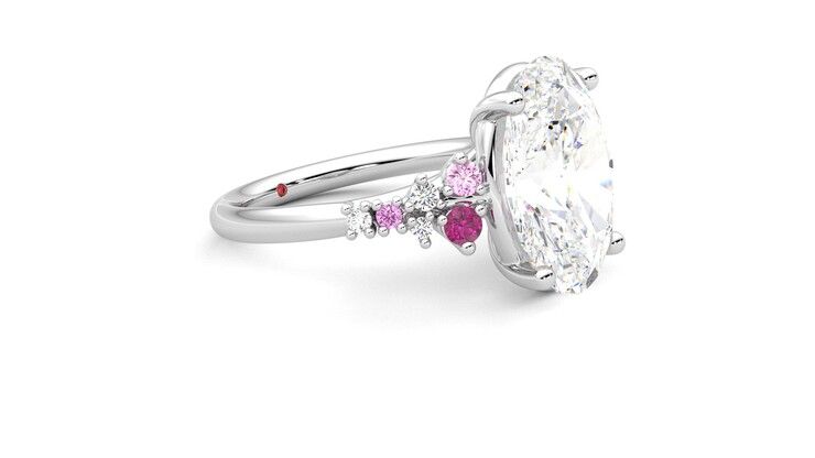Taylor & Hart Marula Oval Engagement Ring 360 degree image 7