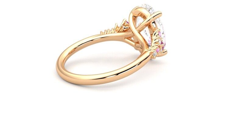 Taylor & Hart Marula Oval Engagement Ring 360 degree image 12