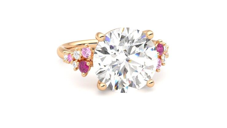 Taylor & Hart Marula Round Engagement Ring 360 degree image 3
