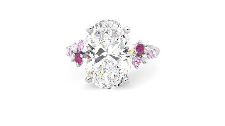 Taylor & Hart Marula Oval Engagement Ring 360 degree image 28