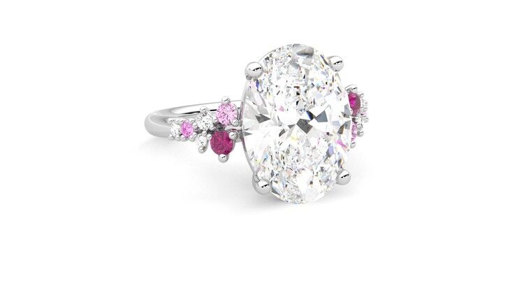 Taylor & Hart Marula Oval Engagement Ring 360 degree image 4