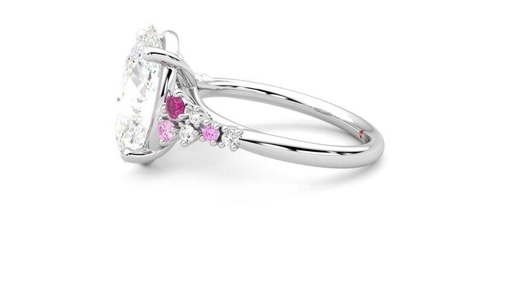 Taylor & Hart Marula Oval Engagement Ring 360 degree image 21