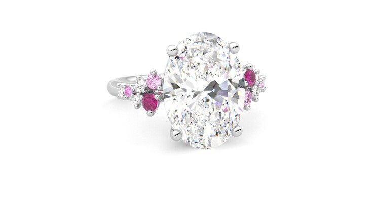 Taylor & Hart Marula Oval Engagement Ring 360 degree image 3