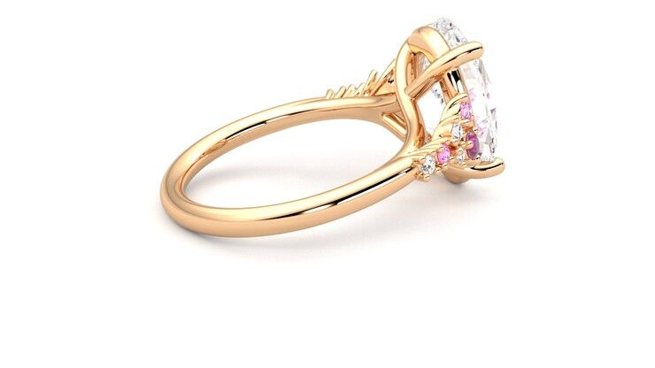 Taylor & Hart Marula Oval Engagement Ring 360 degree image 11