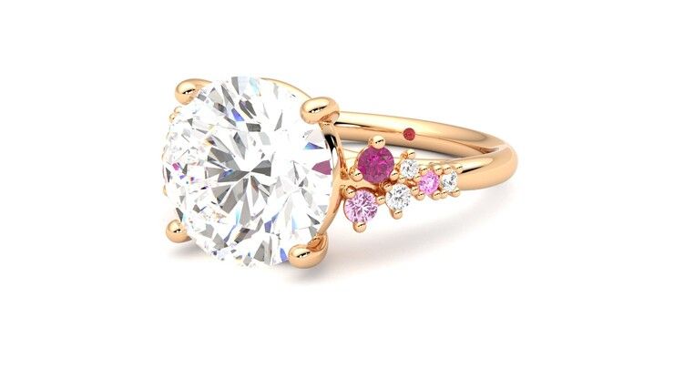 Taylor & Hart Marula Round Engagement Ring 360 degree image 25