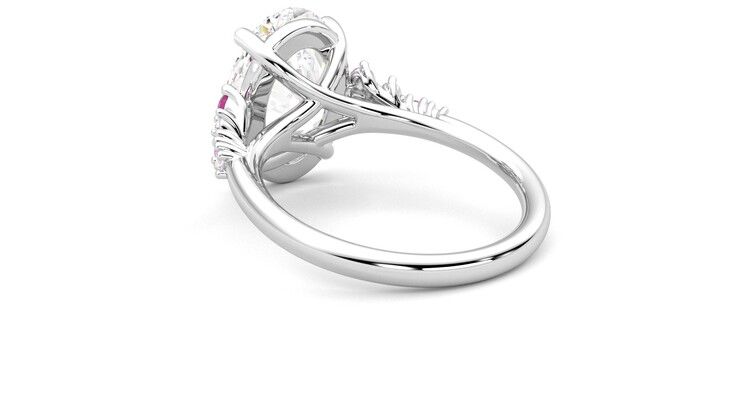 Taylor & Hart Marula Oval Engagement Ring 360 degree image 17