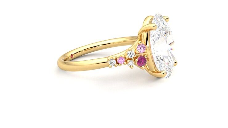 Taylor & Hart Marula Oval Engagement Ring 360 degree image 8