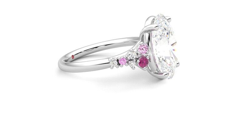 Taylor & Hart Marula Oval Engagement Ring 360 degree image 8