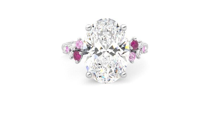 Taylor & Hart Marula Oval Engagement Ring 360 degree image 1