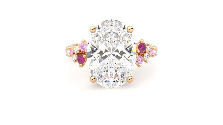 Taylor & Hart Marula Oval Engagement Ring 360 degree image 0